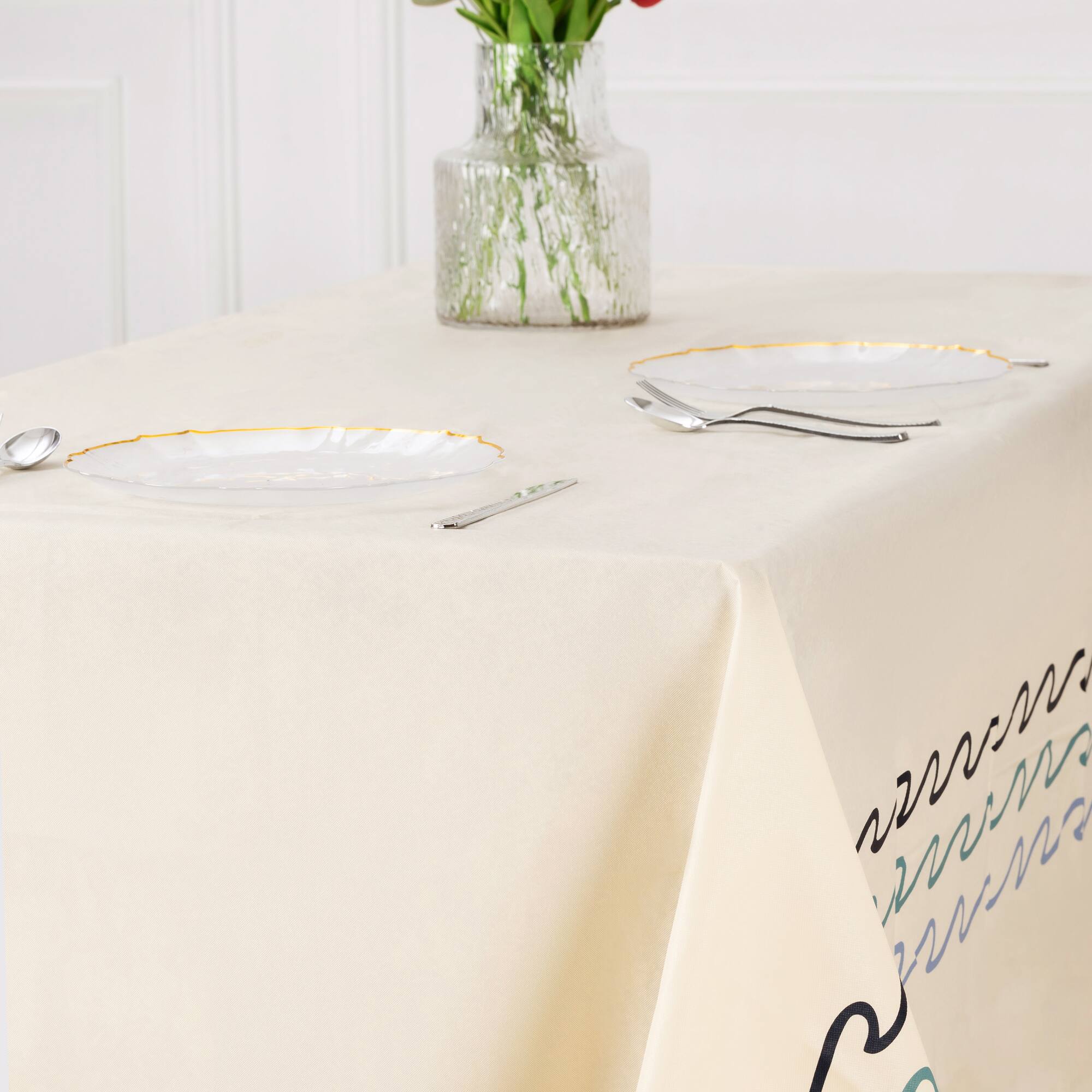 52" x 70" Summer Waves Table Cloth by Celebrate It™